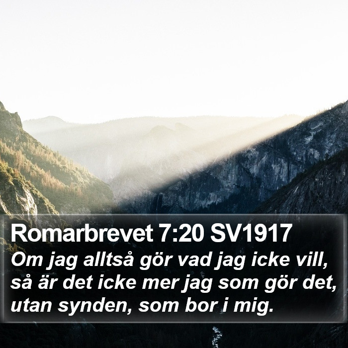 Romarbrevet 7:20 SV1917 Bible Study
