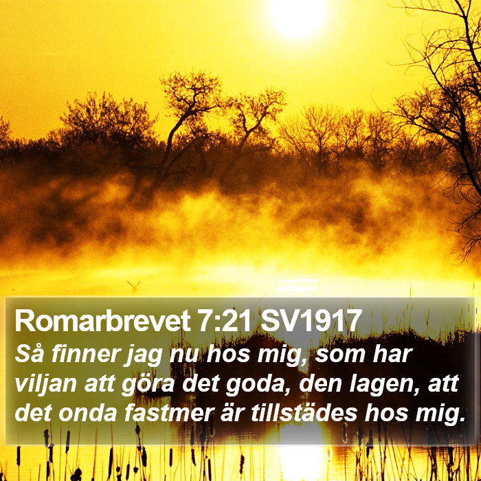 Romarbrevet 7:21 SV1917 Bible Study