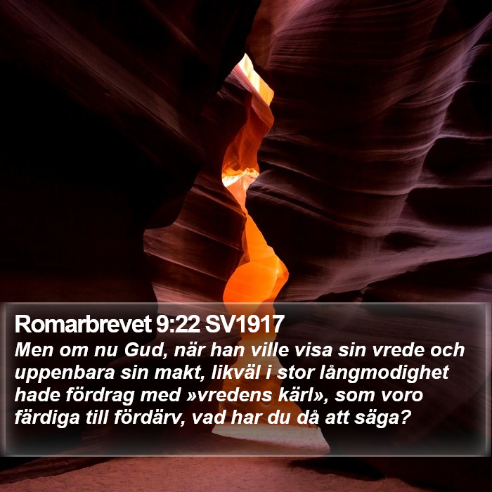 Romarbrevet 9:22 SV1917 Bible Study