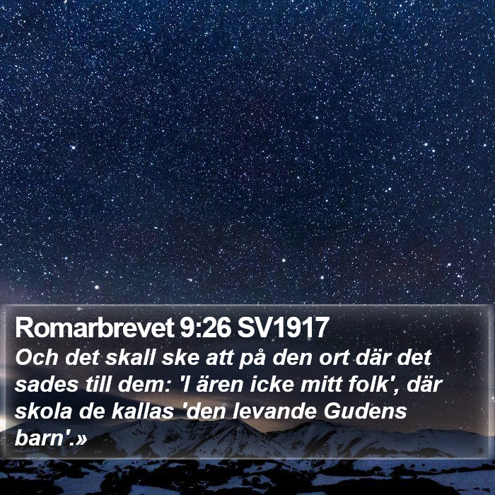 Romarbrevet 9:26 SV1917 Bible Study