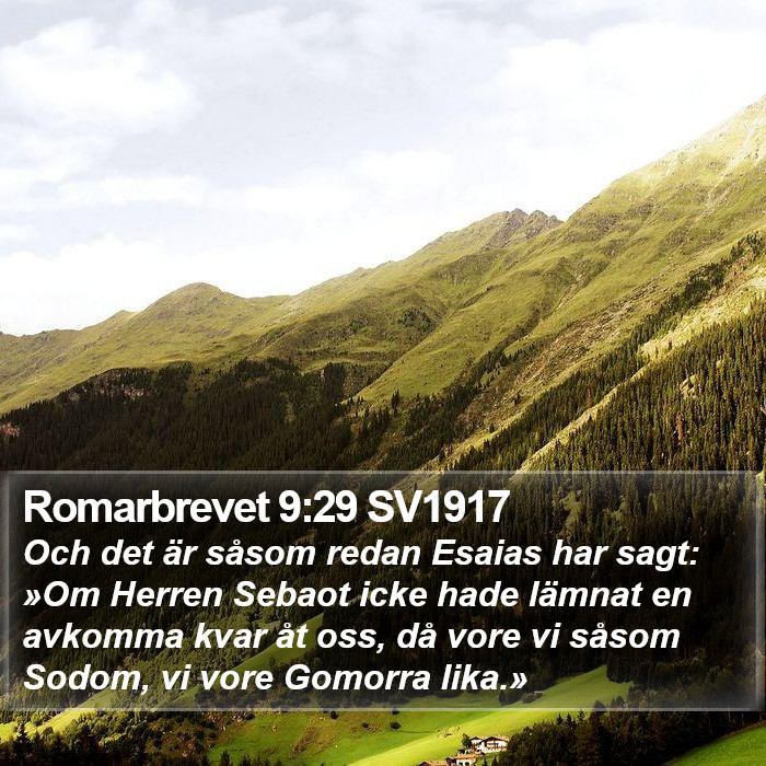 Romarbrevet 9:29 SV1917 Bible Study