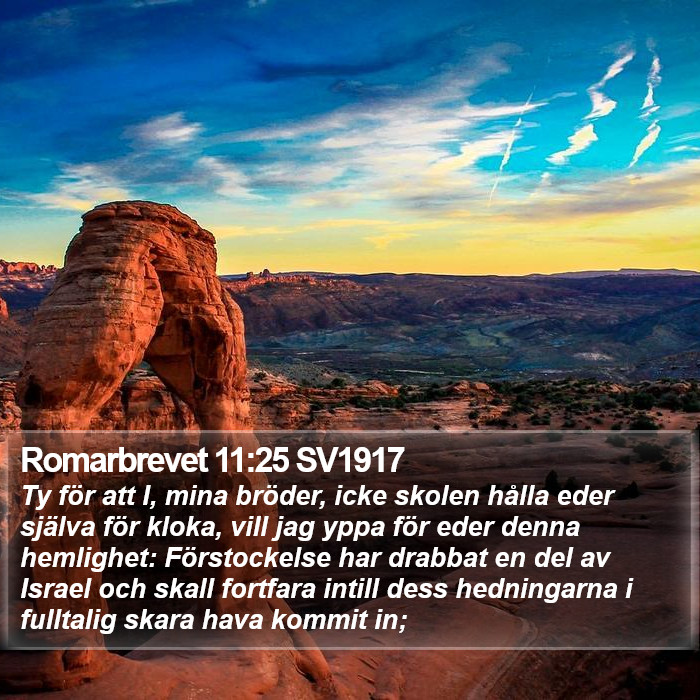 Romarbrevet 11:25 SV1917 Bible Study