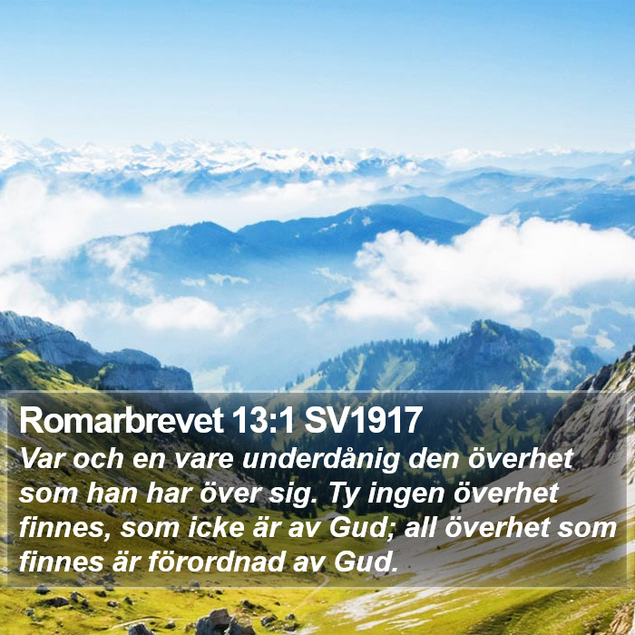 Romarbrevet 13:1 SV1917 Bible Study