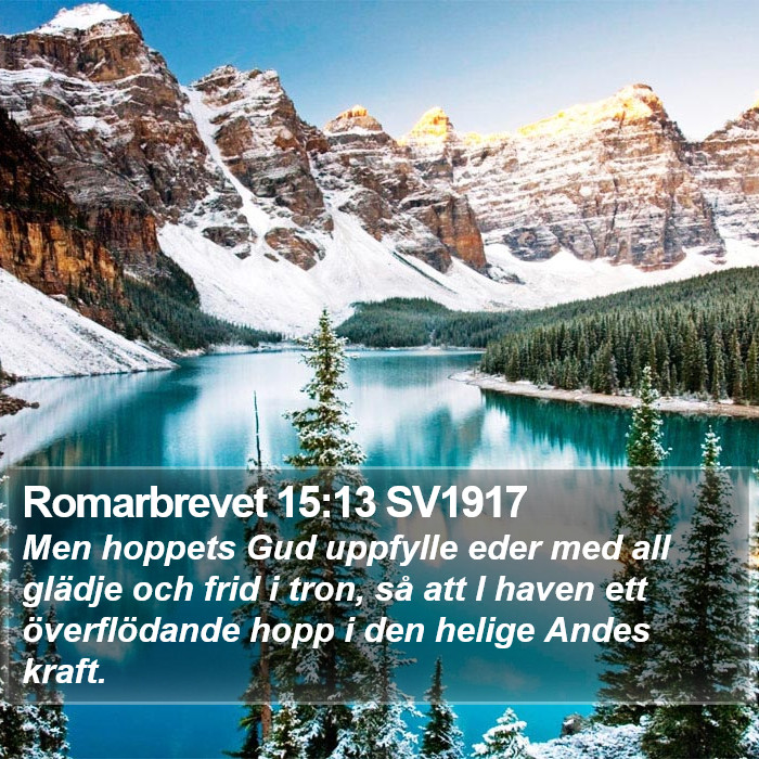 Romarbrevet 15:13 SV1917 Bible Study