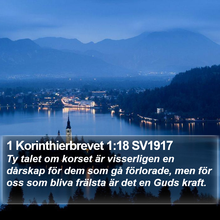 1 Korinthierbrevet 1:18 SV1917 Bible Study