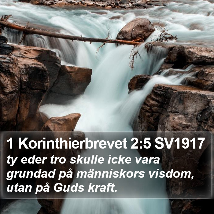 1 Korinthierbrevet 2:5 SV1917 Bible Study