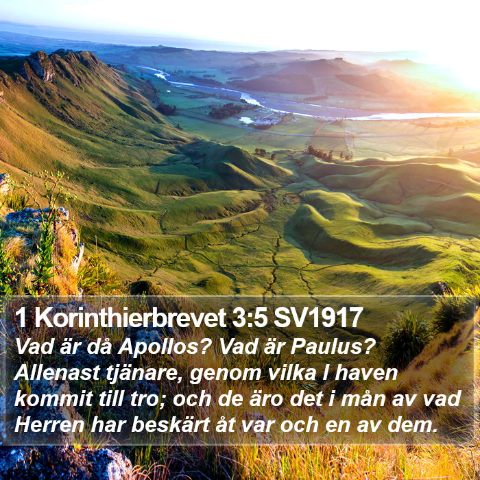 1 Korinthierbrevet 3:5 SV1917 Bible Study