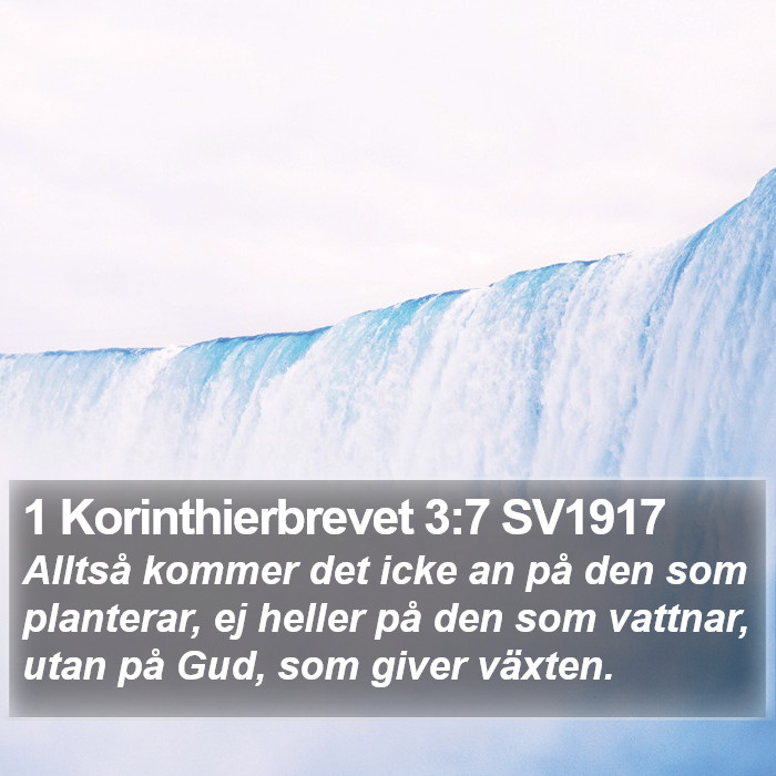 1 Korinthierbrevet 3:7 SV1917 Bible Study
