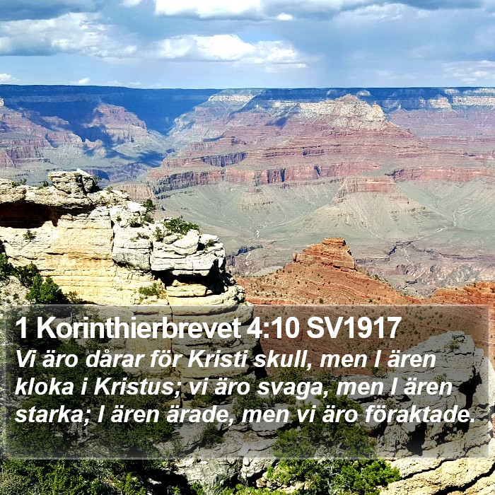 1 Korinthierbrevet 4:10 SV1917 Bible Study