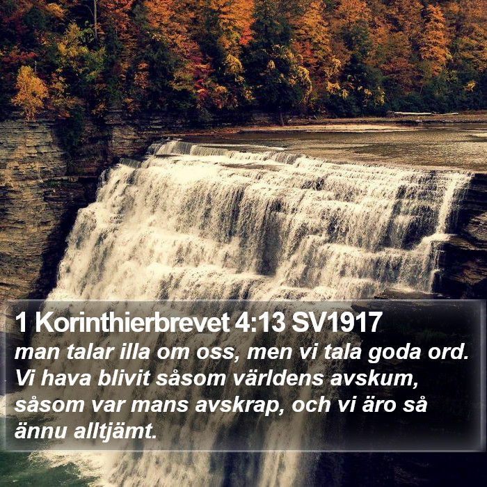 1 Korinthierbrevet 4:13 SV1917 Bible Study