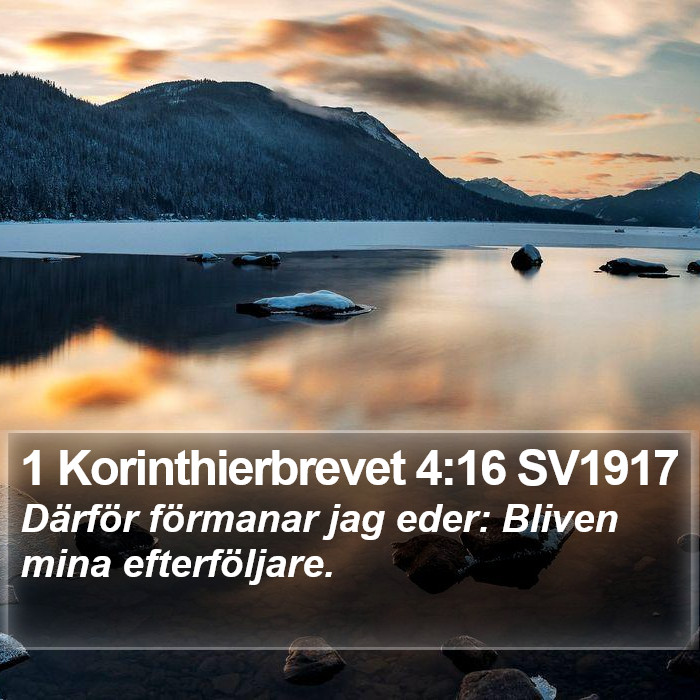 1 Korinthierbrevet 4:16 SV1917 Bible Study