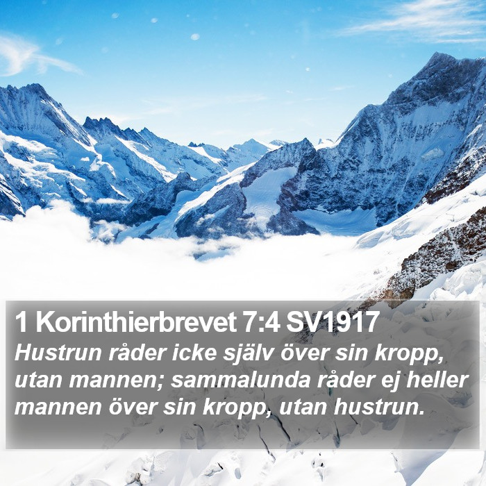 1 Korinthierbrevet 7:4 SV1917 Bible Study