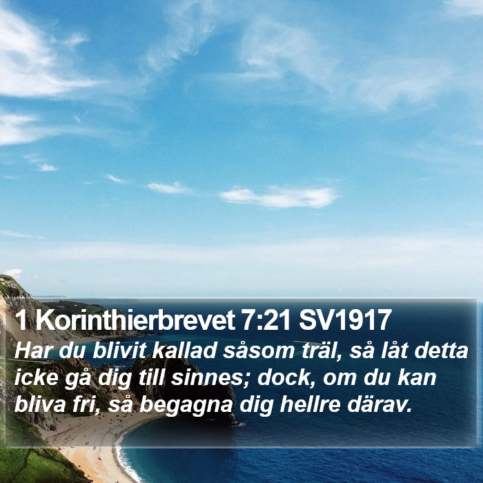 1 Korinthierbrevet 7:21 SV1917 Bible Study