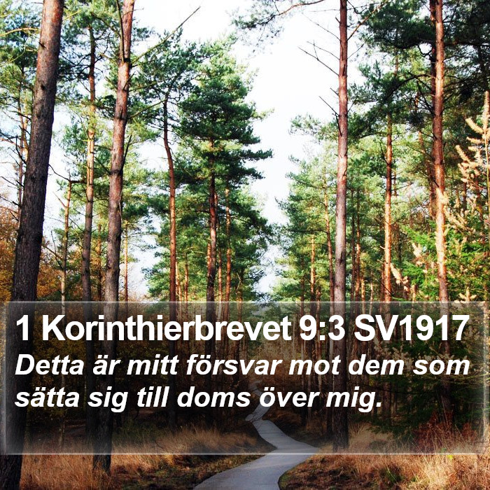 1 Korinthierbrevet 9:3 SV1917 Bible Study