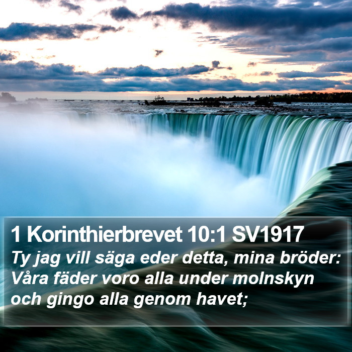 1 Korinthierbrevet 10:1 SV1917 Bible Study