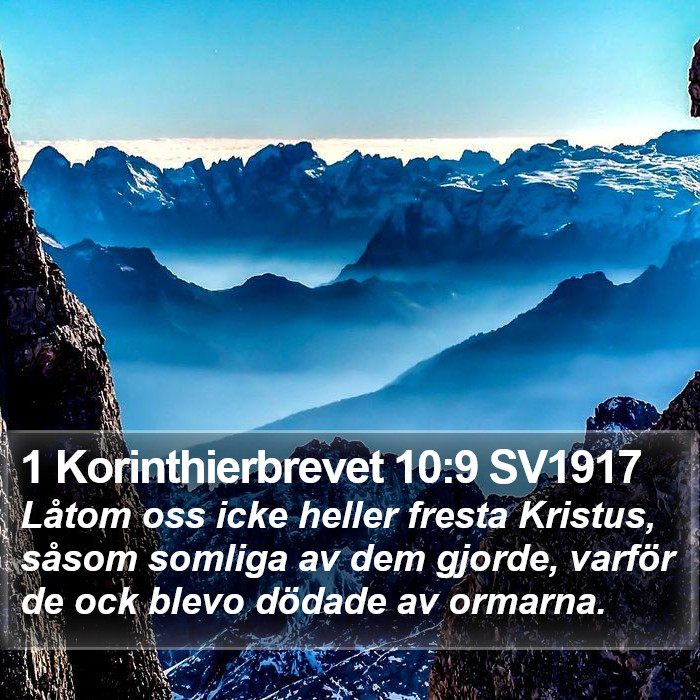 1 Korinthierbrevet 10:9 SV1917 Bible Study