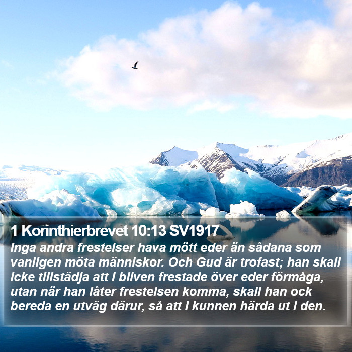 1 Korinthierbrevet 10:13 SV1917 Bible Study