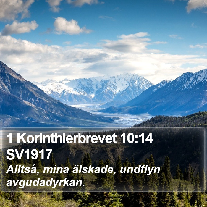 1 Korinthierbrevet 10:14 SV1917 Bible Study