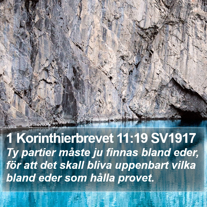 1 Korinthierbrevet 11:19 SV1917 Bible Study
