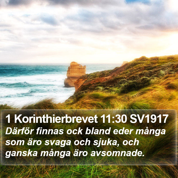 1 Korinthierbrevet 11:30 SV1917 Bible Study