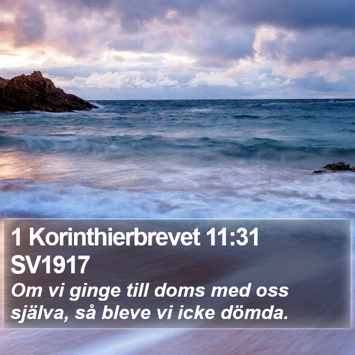 1 Korinthierbrevet 11:31 SV1917 Bible Study