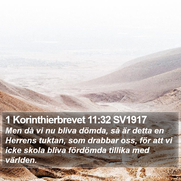 1 Korinthierbrevet 11:32 SV1917 Bible Study