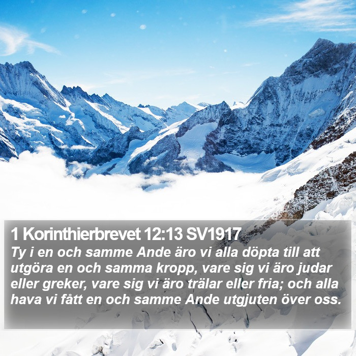 1 Korinthierbrevet 12:13 SV1917 Bible Study