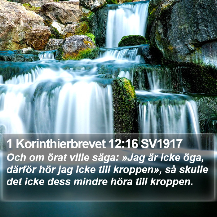 1 Korinthierbrevet 12:16 SV1917 Bible Study