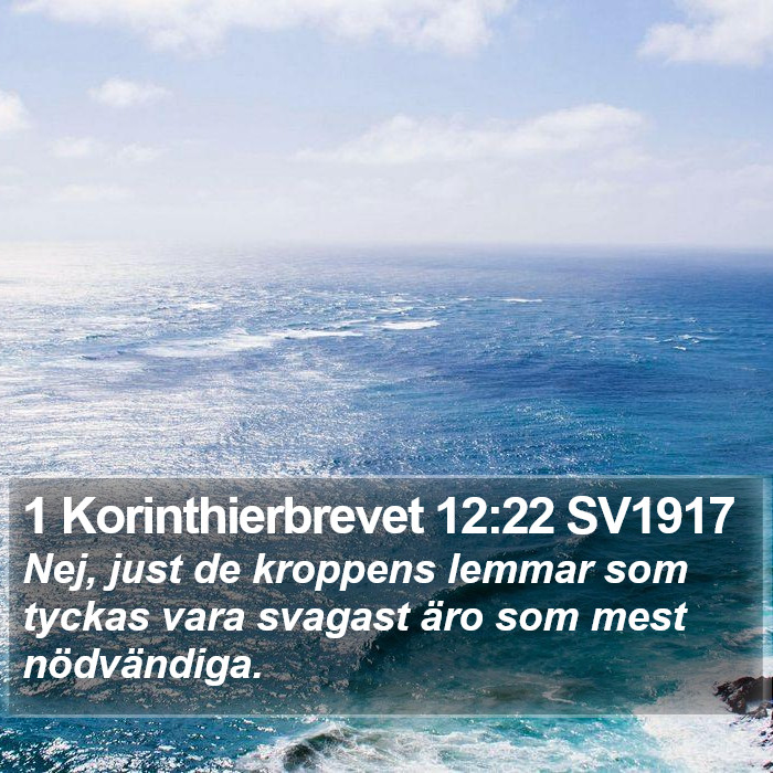 1 Korinthierbrevet 12:22 SV1917 Bible Study
