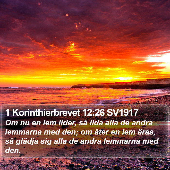 1 Korinthierbrevet 12:26 SV1917 Bible Study