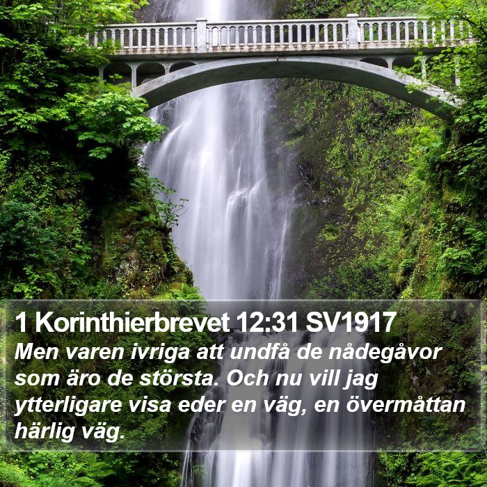 1 Korinthierbrevet 12:31 SV1917 Bible Study