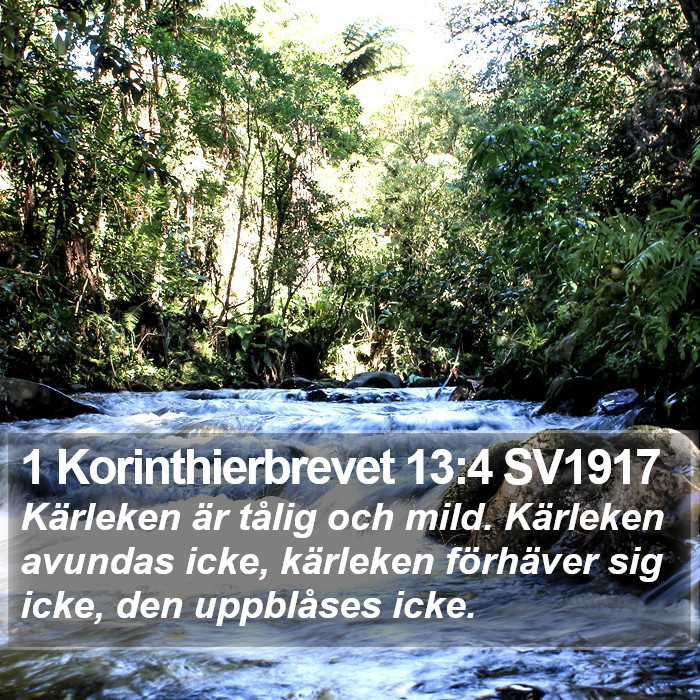 1 Korinthierbrevet 13:4 SV1917 Bible Study