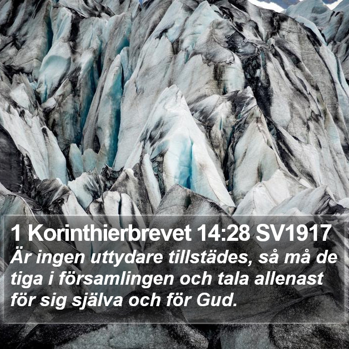 1 Korinthierbrevet 14:28 SV1917 Bible Study