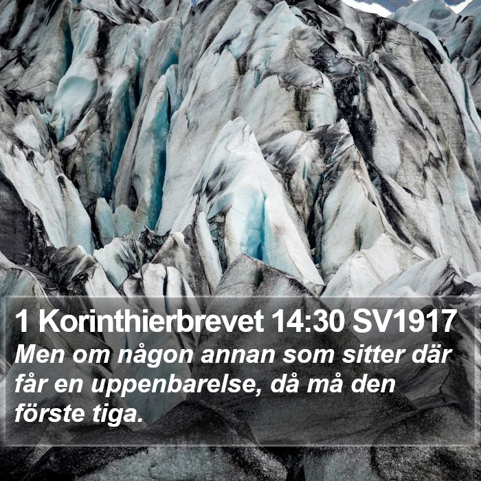 1 Korinthierbrevet 14:30 SV1917 Bible Study