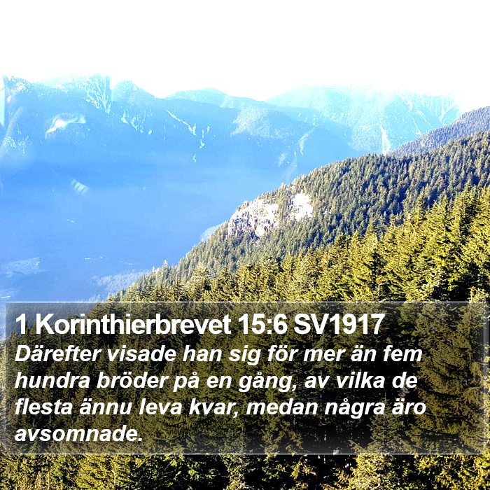 1 Korinthierbrevet 15:6 SV1917 Bible Study