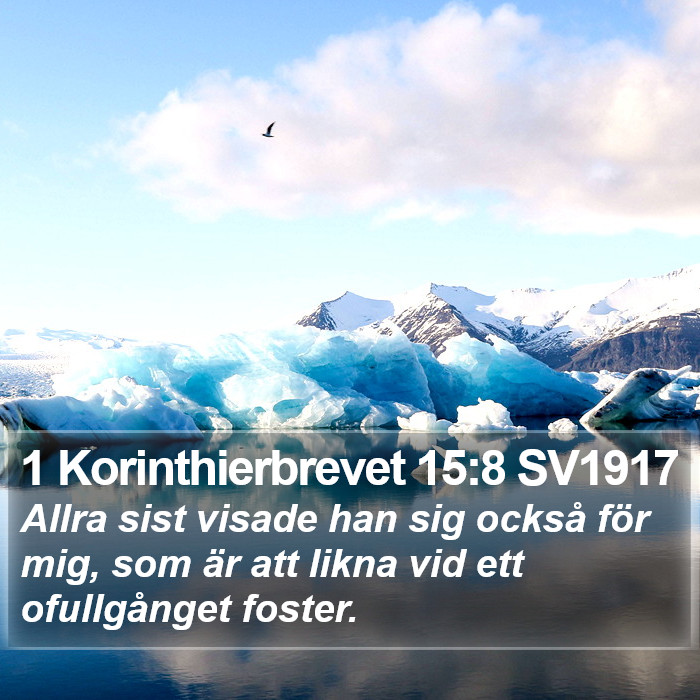 1 Korinthierbrevet 15:8 SV1917 Bible Study