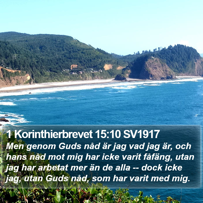 1 Korinthierbrevet 15:10 SV1917 Bible Study
