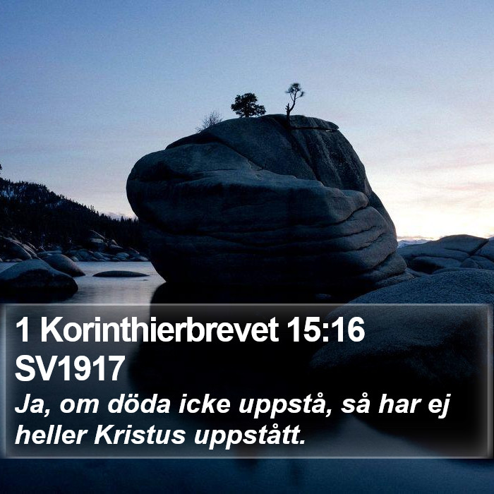 1 Korinthierbrevet 15:16 SV1917 Bible Study