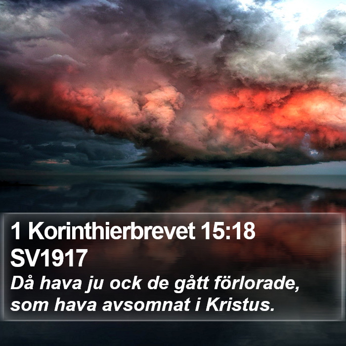 1 Korinthierbrevet 15:18 SV1917 Bible Study