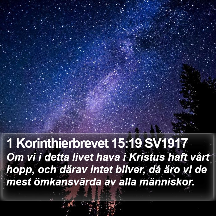 1 Korinthierbrevet 15:19 SV1917 Bible Study