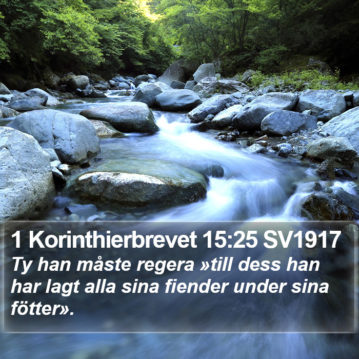 1 Korinthierbrevet 15:25 SV1917 Bible Study
