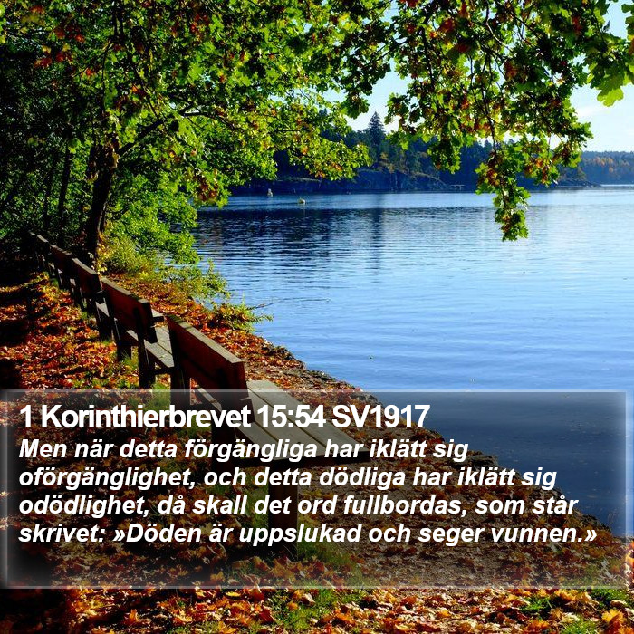 1 Korinthierbrevet 15:54 SV1917 Bible Study