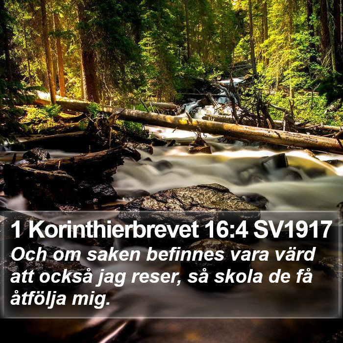 1 Korinthierbrevet 16:4 SV1917 Bible Study