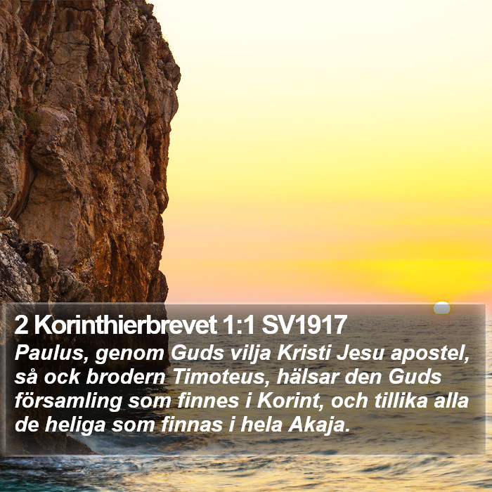 2 Korinthierbrevet 1:1 SV1917 Bible Study