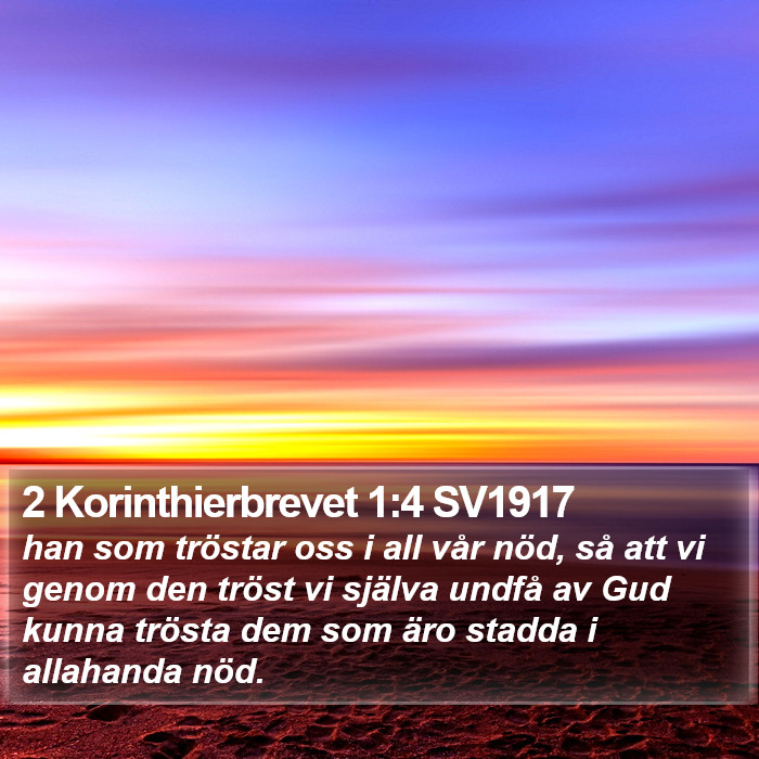 2 Korinthierbrevet 1:4 SV1917 Bible Study