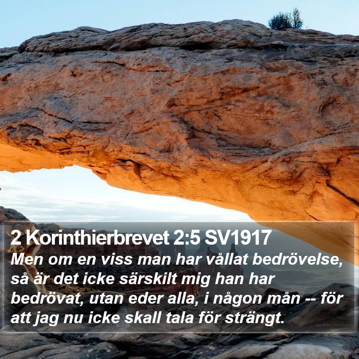 2 Korinthierbrevet 2:5 SV1917 Bible Study