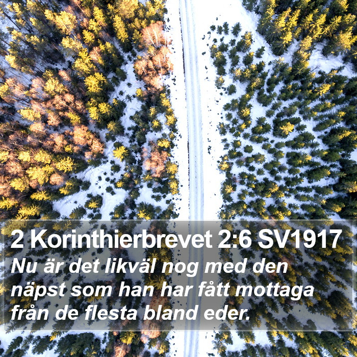 2 Korinthierbrevet 2:6 SV1917 Bible Study