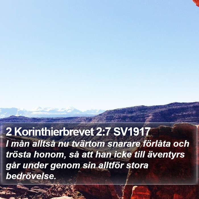 2 Korinthierbrevet 2:7 SV1917 Bible Study