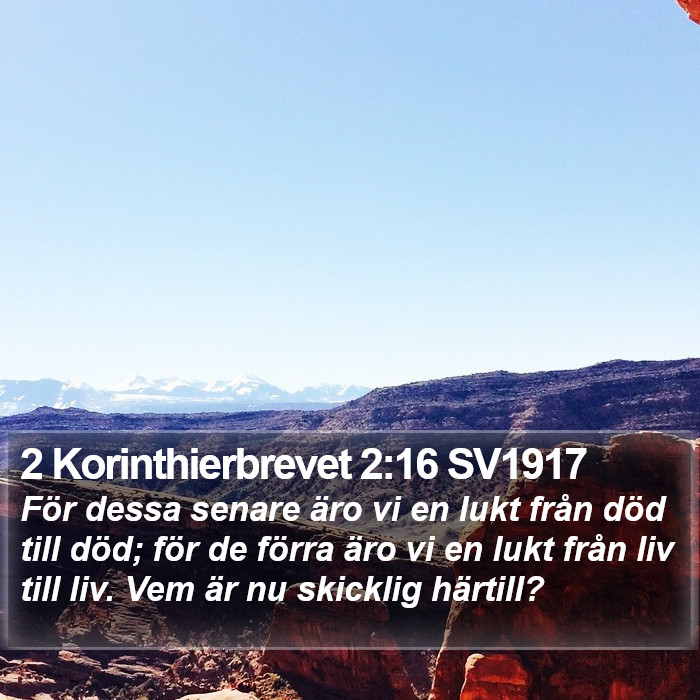 2 Korinthierbrevet 2:16 SV1917 Bible Study