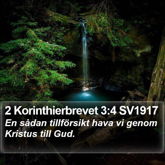 2 Korinthierbrevet 3:4 SV1917 Bible Study